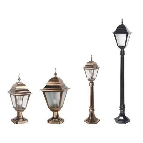 Combo Đồng Bộ 2 Loại Đèn Chiếu Sáng Biệt Thự Tân Cổ Điển Châu Âu Cho Ngoài Trời