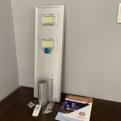 Đèn đường năng lượng mặt trời liền thể vỏ nhôm 100W COB cao cấp ZLT100W ZALAA