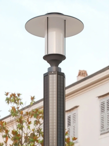 Trụ Cột Đầu Đèn Sân Vườn Jupiter Năng Lượng Mặt Trời Tấm Pin Dọc Vertical ZSR-2025 Smart City