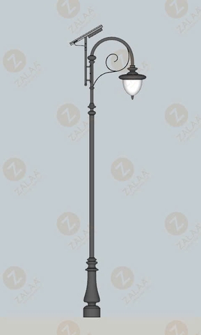 Trụ Cột Đèn Cảnh Quan Solar Landscape Cổ điển Europe ZSLLP H3M 60W - ZALAA OEM