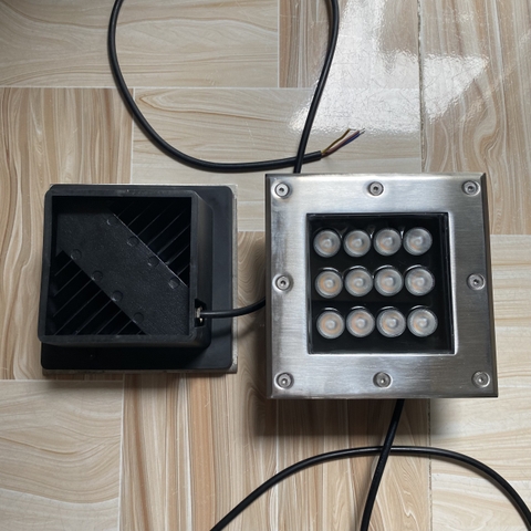 Đèn LED Âm Đất Vuông 12W - Kích thước D160x160xH80mm