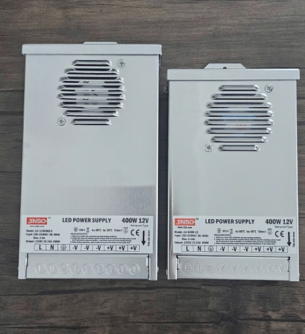 Bộ nguồn đèn LED dây ngoài trời Jinbo 12V 400W, 33A – Chống nước, bền bỉ