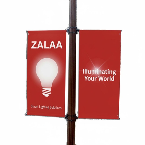 ZALAA OEM Tay Cờ Banner Quảng Cáo Gắn Trên Cột Đèn Theo Yêu Cầu