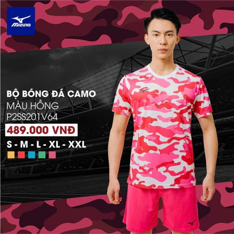 Bộ Quần Áo Bóng Đá Mizuno - Hồng
