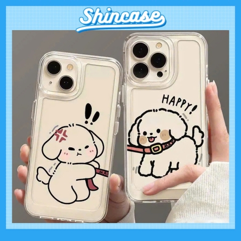 Ốp Cặp Đôi Puppy Viền Thẳng Chống Sốc