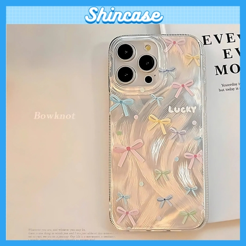 Ốp Color Bow Mềm Ánh Bạc