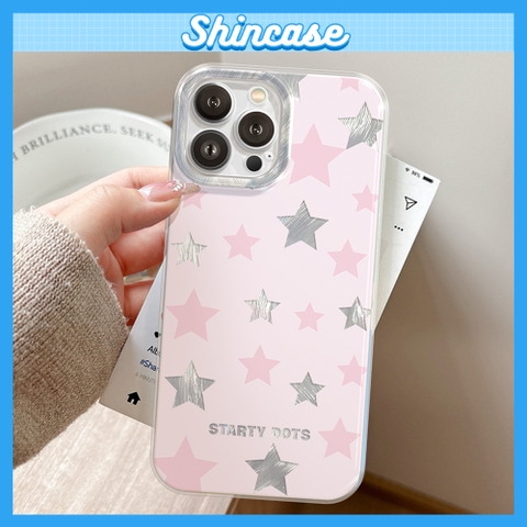 Ốp Pink Star Mềm Ánh Bạc