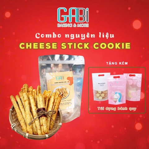 Combo nguyên liệu làm bánh cheese stick cookie
