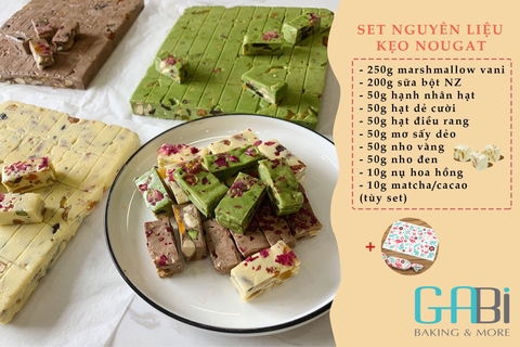 Set nguyên liệu làm kẹo Nougat