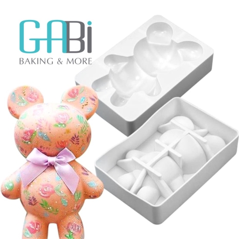 Khuôn silicon 3D hình gấu lớn