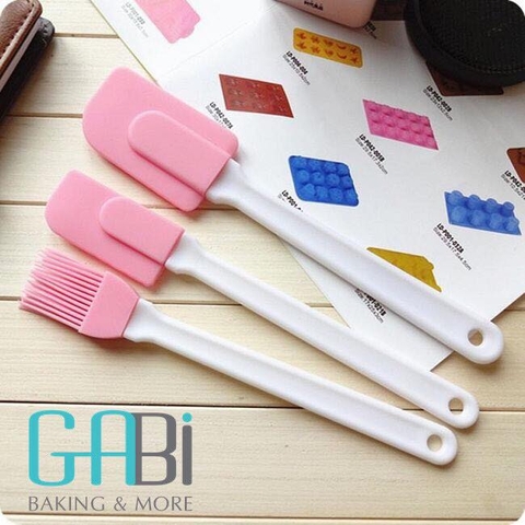 Bộ 3 spatula + chổi phết