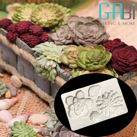 Khuôn fondant silicon sen đá bản lớn