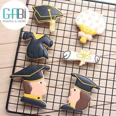 Bộ khuôn cut cookie cử nhân 6 hình