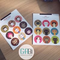 Sticker tròn hình động vật (9 tem/bảng)