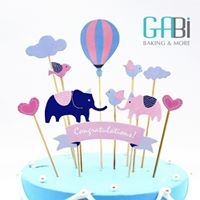 Bộ topper cắm bánh hình voi