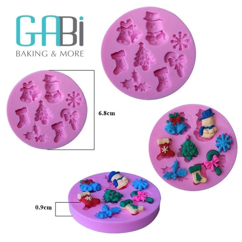 Khuôn fondant Noel 8 hình