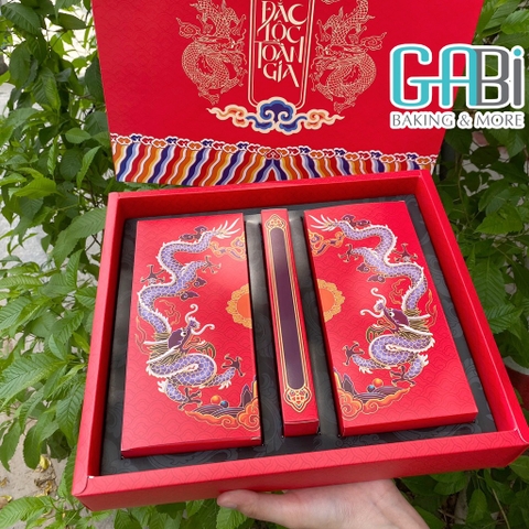 Hộp đựng 4 bánh trung thu 150-200g Song Long Chầu Nguyệt