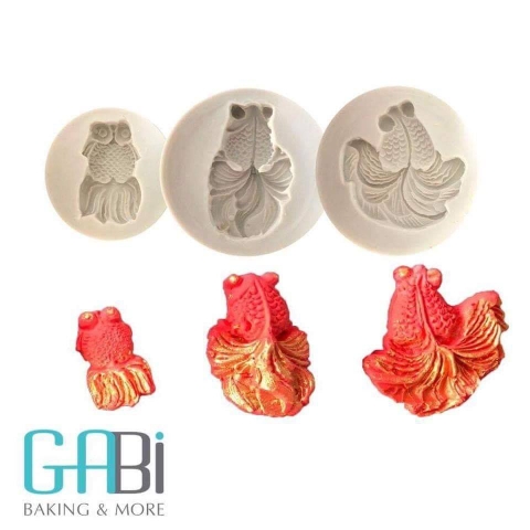 Khuôn fondant silicon cá vàng