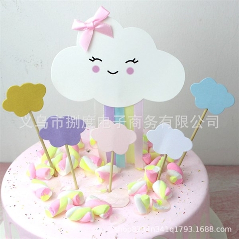 Set topper cắm bánh hình mây