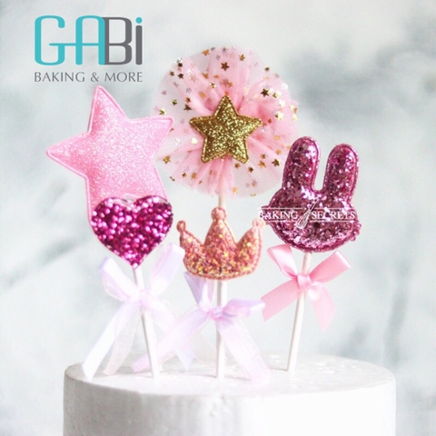 Set topper thỏ hồng