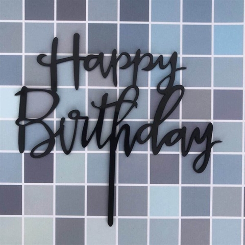 Topper mica Happy birthday