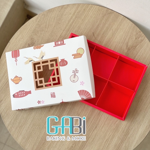 Hộp đựng 6 bánh trung thu đèn lồng 50-80g