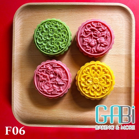 Khuôn trung thu lò xo 200g 4 mặt F06
