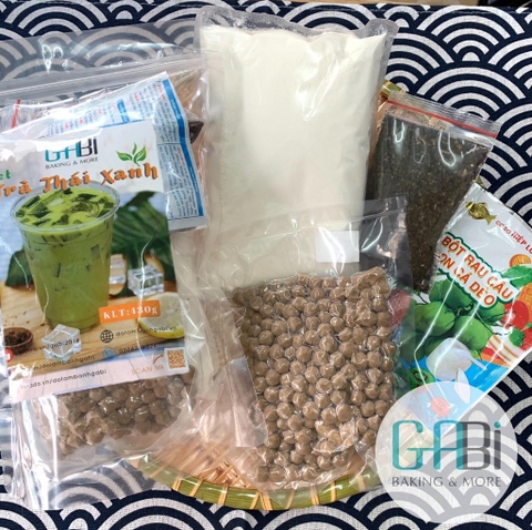 Set nguyên liệu trà thái xanh (10-12 cốc)