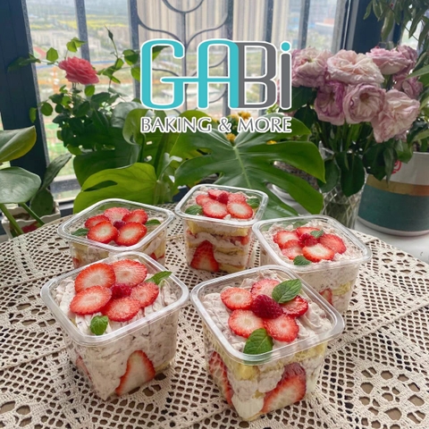 Hộp nhựa PET đựng mousse 10*10*7.5cm