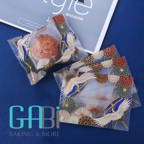 Túi đựng bánh trung thu 100-125g hoa hạc