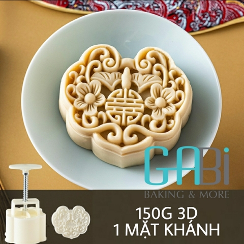 Khuôn nhấn trung thu 150g 1 mặt khánh