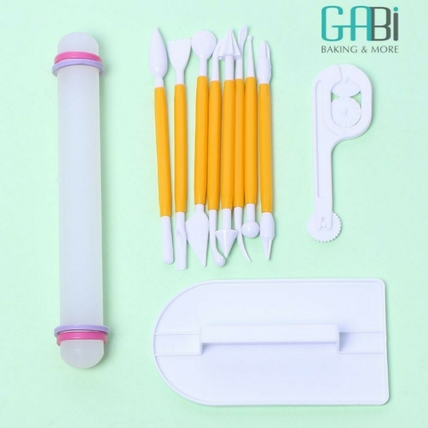 Bộ dụng cụ làm fondant 11 món