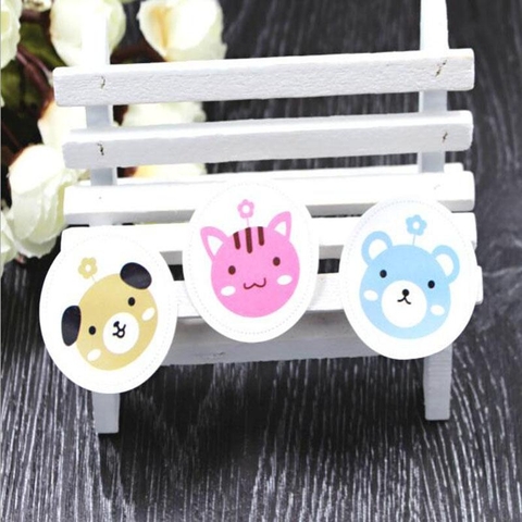 Sticker tròn hình thú (12 tem/bảng)