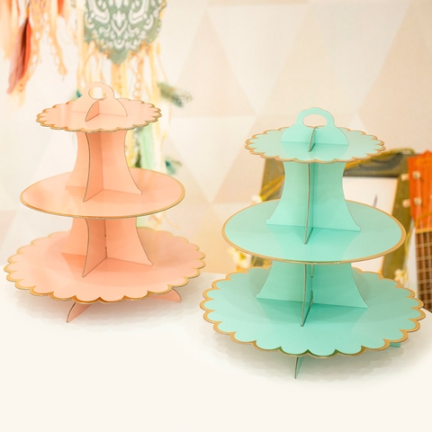Cake stand giấy 3 tầng