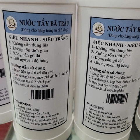 NƯỚC TẨY ĐIỆN HÓA