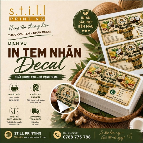 In Tem Kẹo Chuối  Đậu Phộng Gừng Đẹp, Giá Tốt Tại Bến Tre