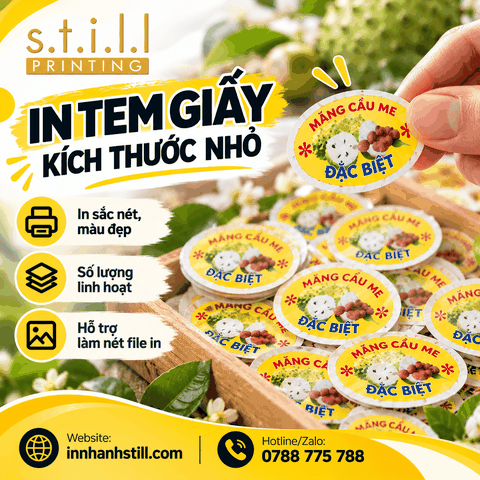 In Tem Giấy Kích Thước Nhỏ Tại Bến Tre | Mẫu Tem Kẹo Mãng Cầu