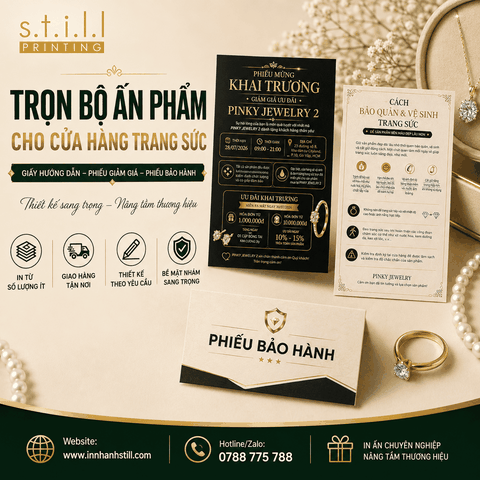 Trọn bộ ấn phẩm cho cửa hàng trang sức