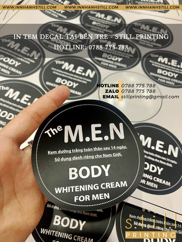 TEM DÁN DECAL CHO SHOP MỸ PHẨM - KEM DƯỠNG DA THE M.E.N