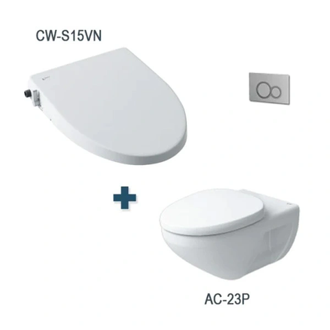 Bàn cầu treo tường Inax AC-23P+CW-S15VN