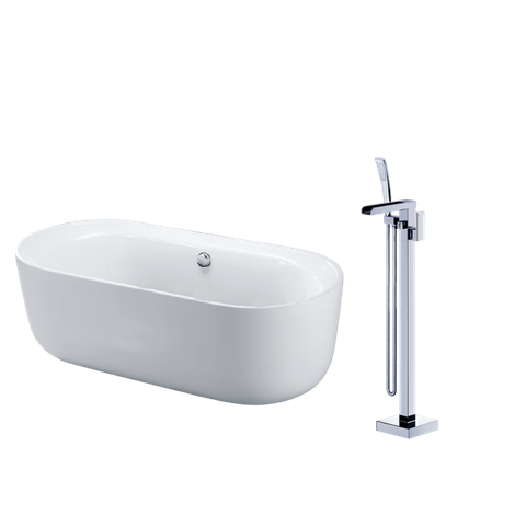 Combo bồn tắm lập thể + vòi sen bồn tắm nóng lạnh Caesar AT0770+AS689C