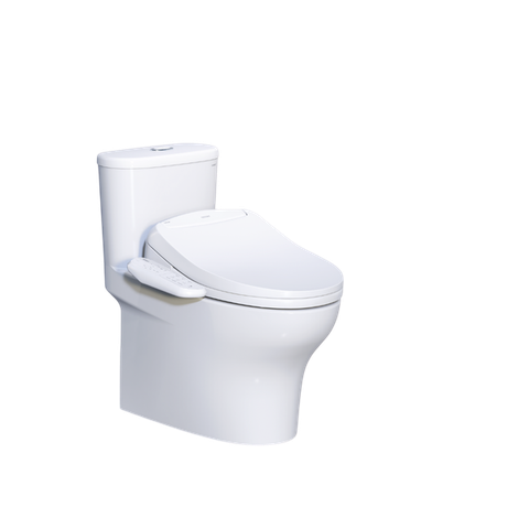 Bàn cầu 1 khối Caesar C1394F (Không nắp) + Nắp rửa điện tử TAF400H