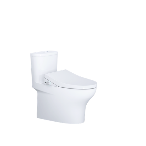 Bàn cầu 1 khối nắp rửa điện tử Caesar C1394 (không nắp) + TAF512H