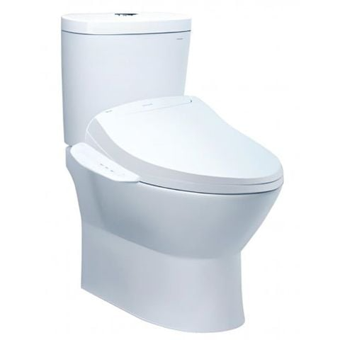 Bàn cầu 2 khối Caesar CD1320 (Không nắp) + Nắp rửa điện tử TAF400H