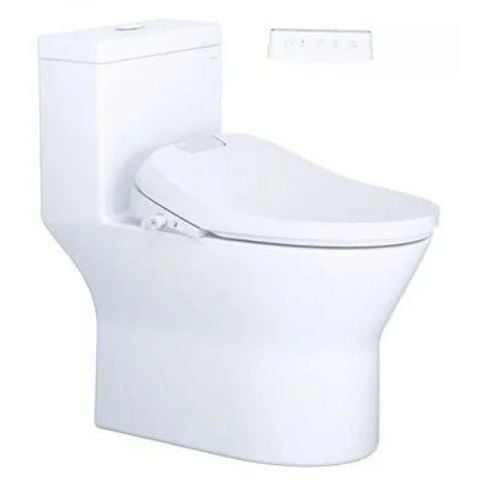 Bàn cầu 1 khối Caesar C1374 (không nắp) + nắp rửa TAF610H