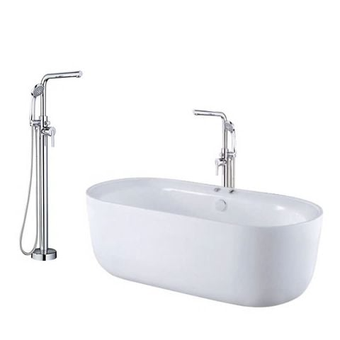 Combo bồn tắm Caesar AT0750 kèm vòi AS489C đặt sàn