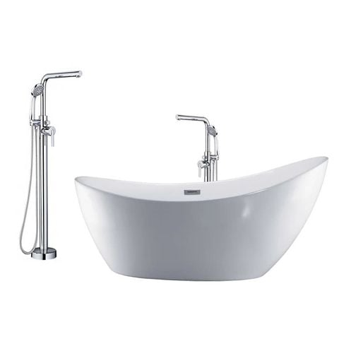 Combo bồn tắm Caesar KT1170 kèm vòi AS489C đặt sàn