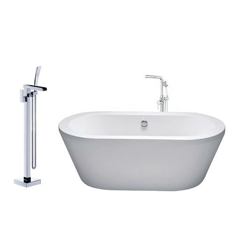 Combo bồn tắm Caesar KT1170 kèm vòi AS689C đặt sàn