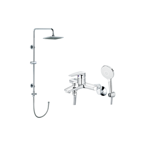 Combo sen tắm đứng kết hợp vòi sen nóng lạnh Caesar BS124 + S393C