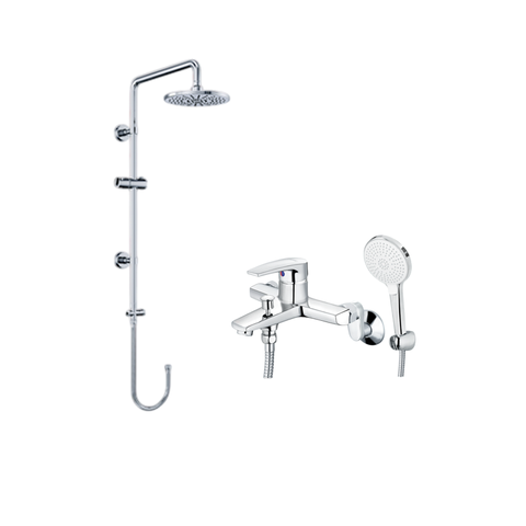 Combo sen tắm đứng kết hợp vòi sen nóng lạnh Caesar BS125 + S393C